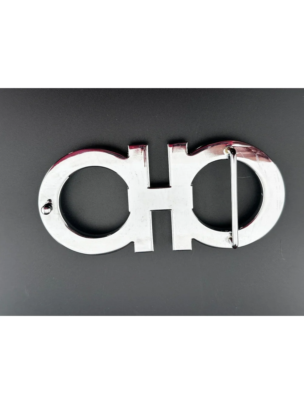 Salvatore Ferragamo Silver Double Gancini Belt Buckle